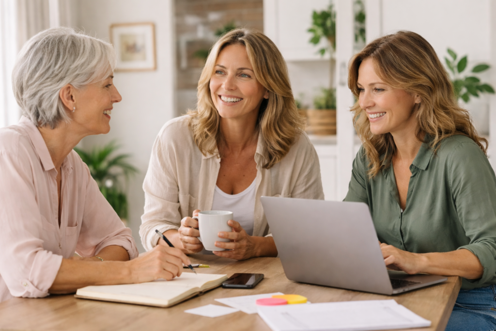 Frauen die im HomeOffice