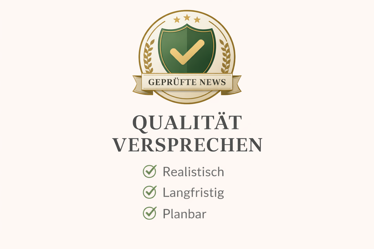 Siegel für Qualität von geprüften News