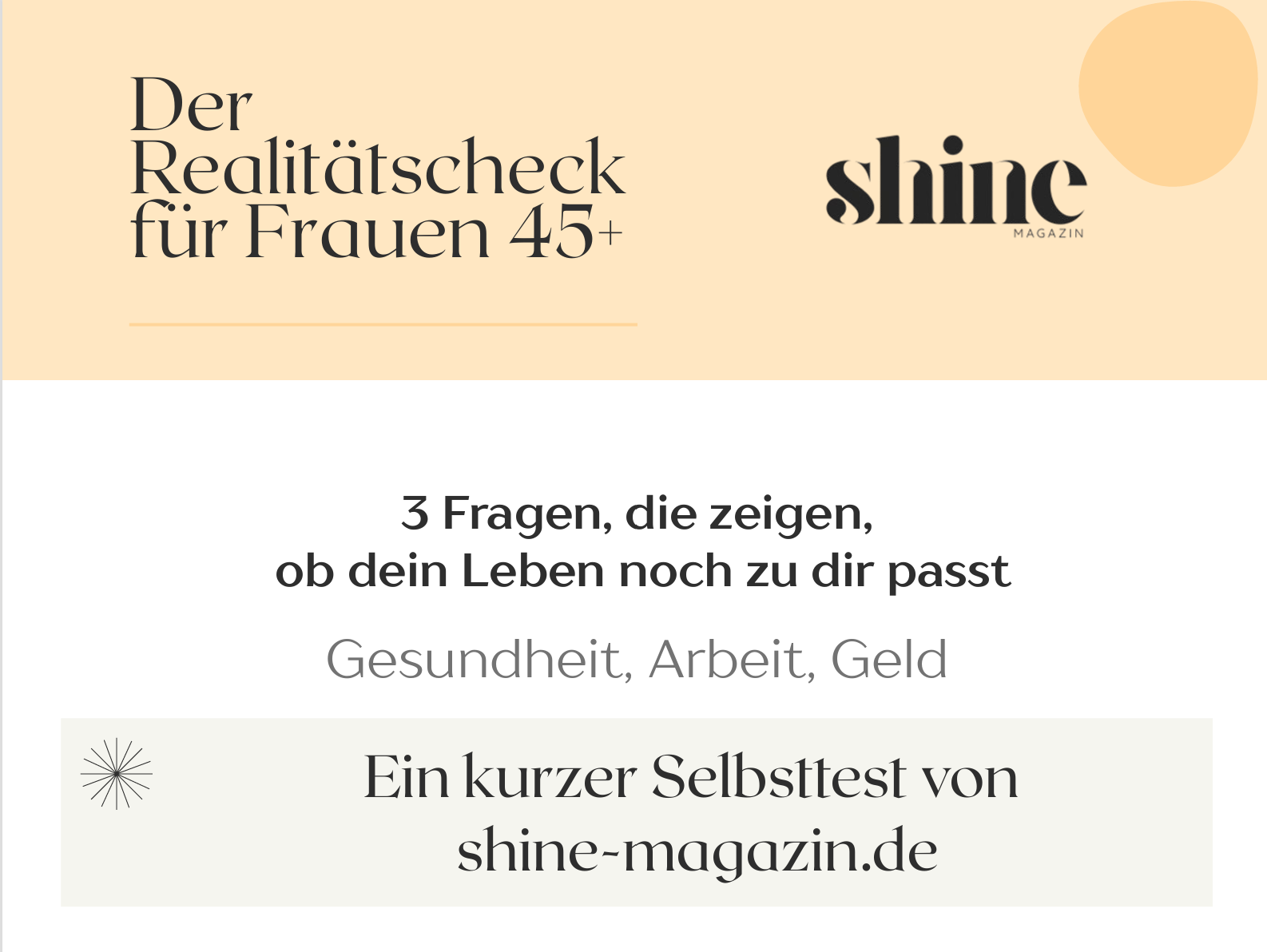 Realitätscheck für Frauen ab 45