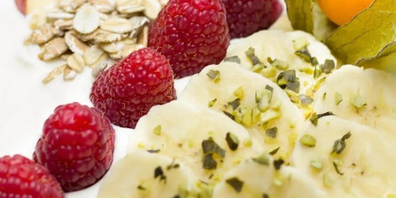 Protein Frühstück Frühstück mit Proteinen und Obst