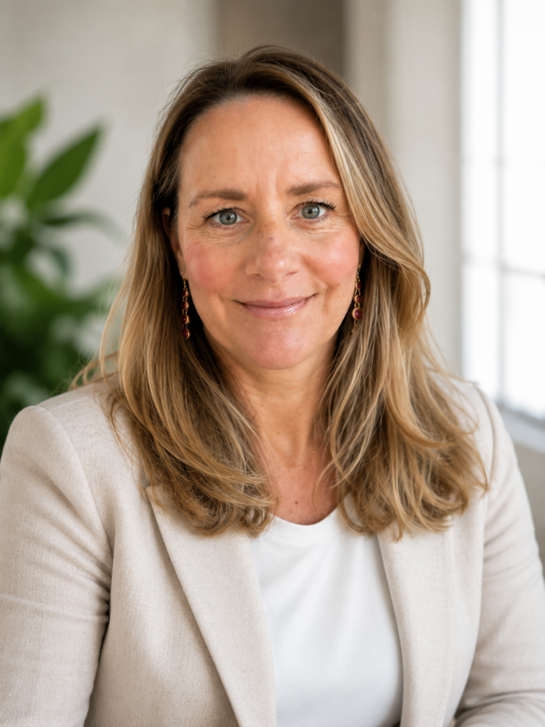 Corina schaut freundlich in die Kamera
